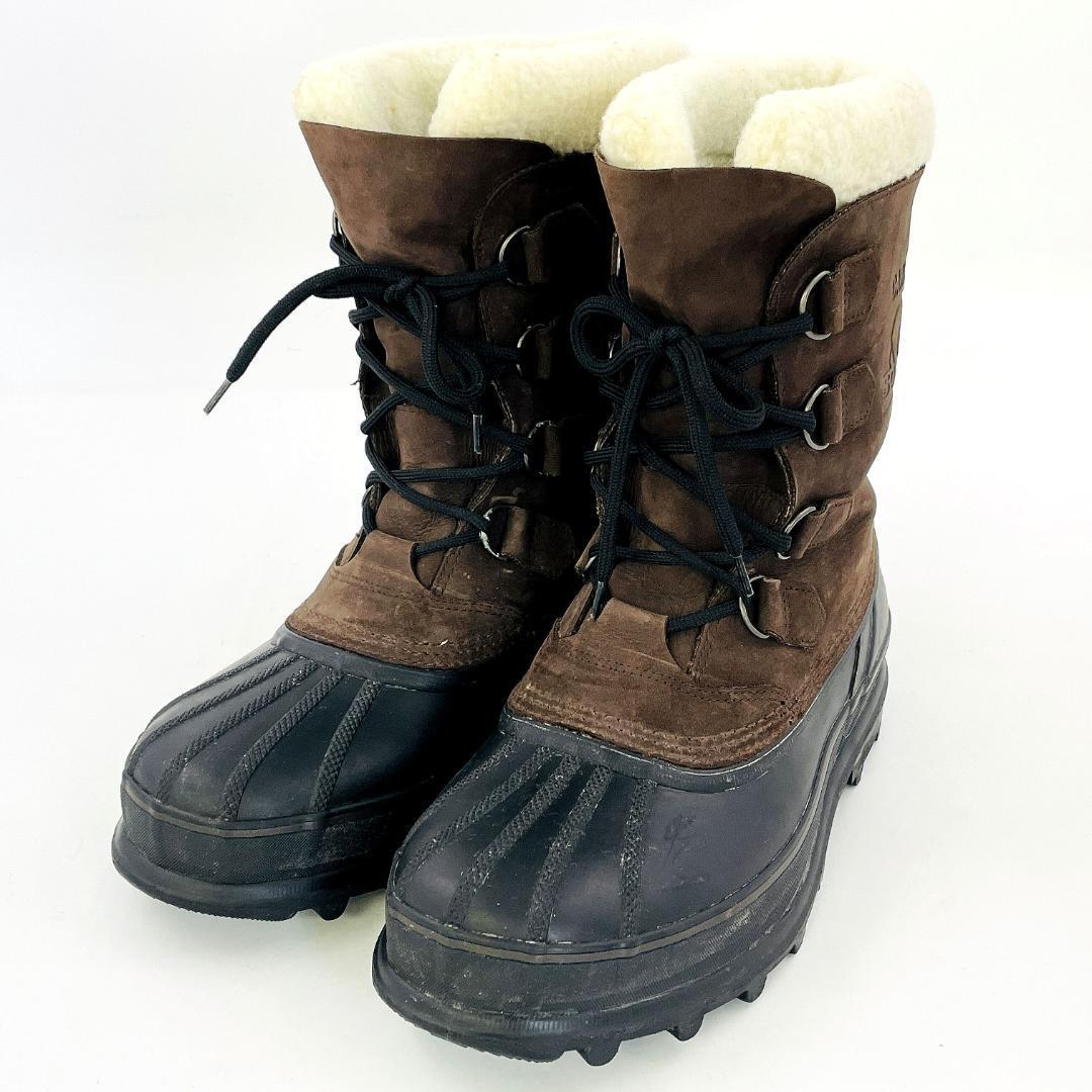 SOREL Caribou II 28cm メンズ ウィンターブーツ スノーブーツ 防寒 撥水 裏ボア ソレル カリブー ブラウン_画像10