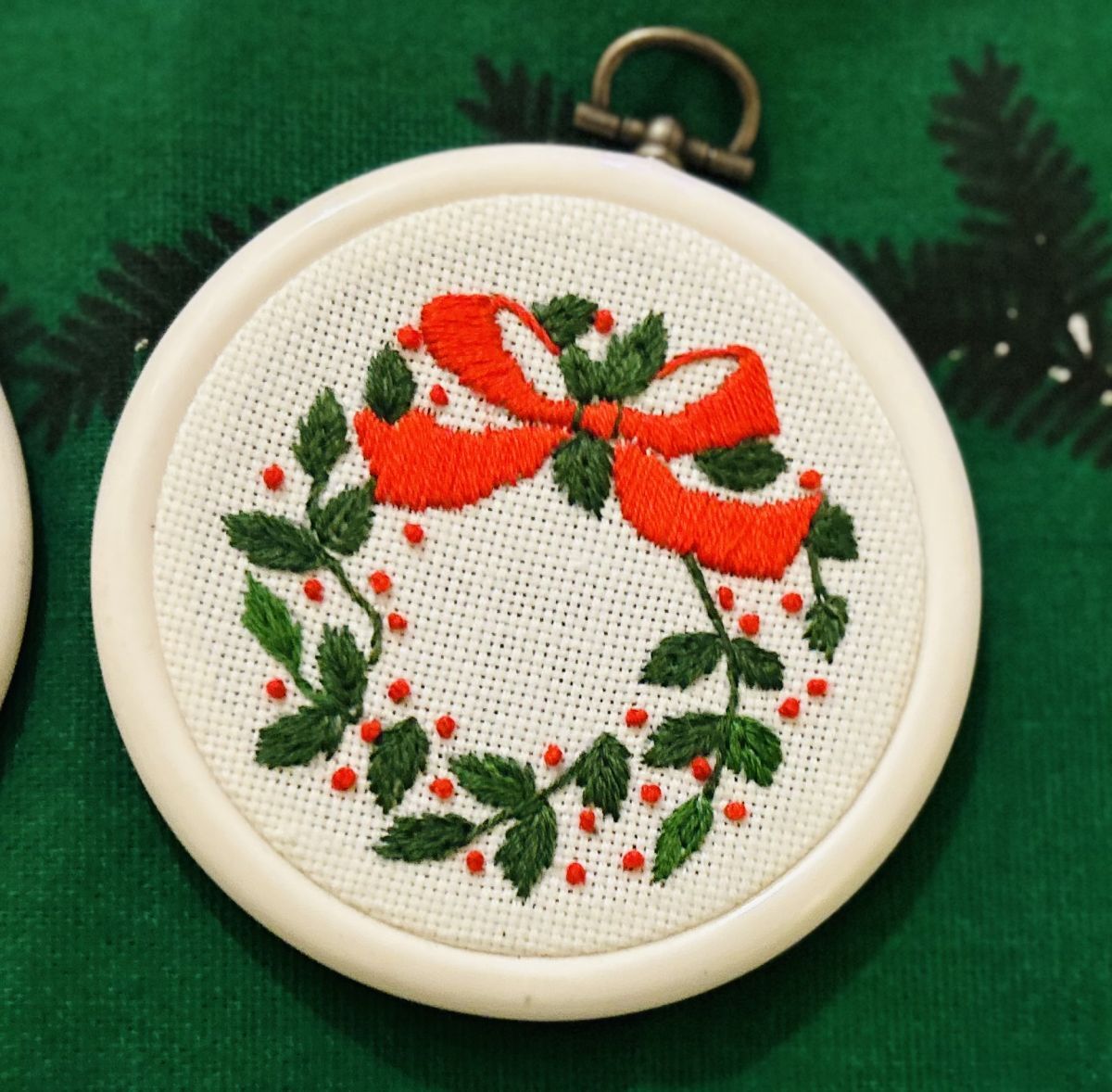 北欧クリスマス☆コットン 白地 JULフレーム4個まとめて#2　_画像4