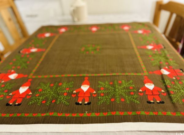  Северная Европа Рождество * хлопок Brown земля Tom te..... скатерть 