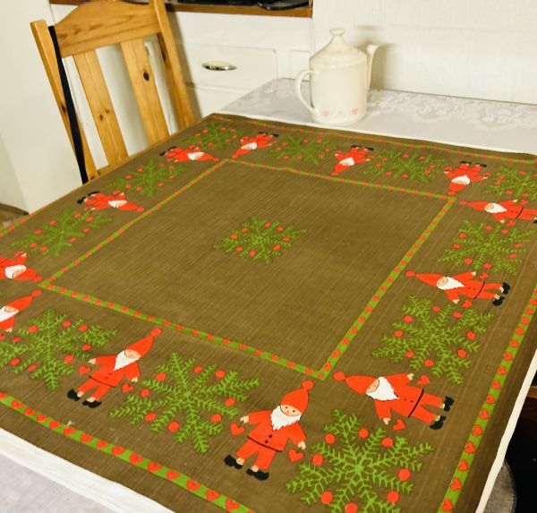  Северная Европа Рождество * хлопок Brown земля Tom te..... скатерть 