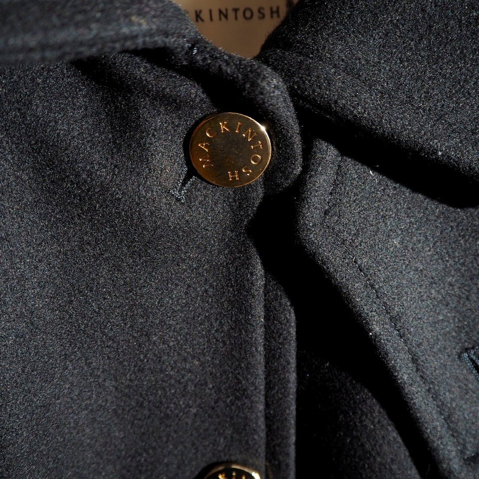 R3509P　▼MACKINTOSH マッキントッシュ▼　HUMBIE 金ボタン ウールコート ブラック 4 オーバーサイズ / メルトンコート 秋冬 rb mks_画像5