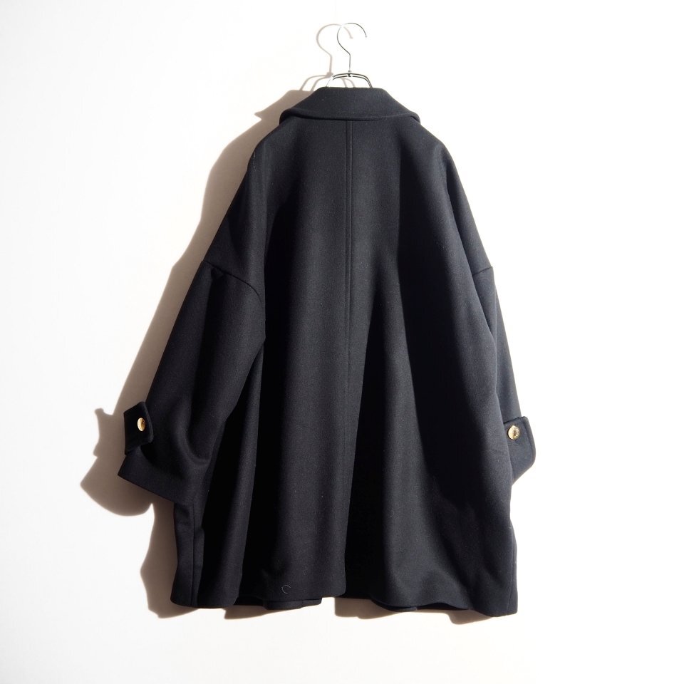 R3509P　▼MACKINTOSH マッキントッシュ▼　HUMBIE 金ボタン ウールコート ブラック 4 オーバーサイズ / メルトンコート 秋冬 rb mks_画像3