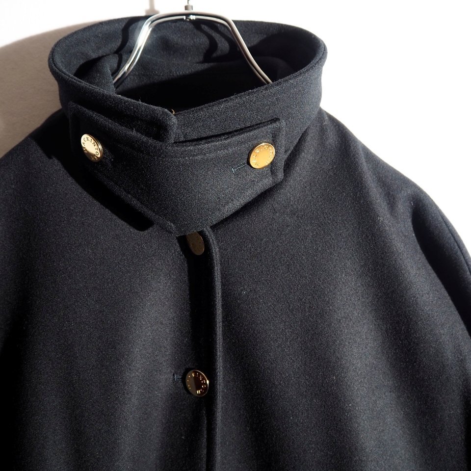 R3509P　▼MACKINTOSH マッキントッシュ▼　HUMBIE 金ボタン ウールコート ブラック 4 オーバーサイズ / メルトンコート 秋冬 rb mks_画像2