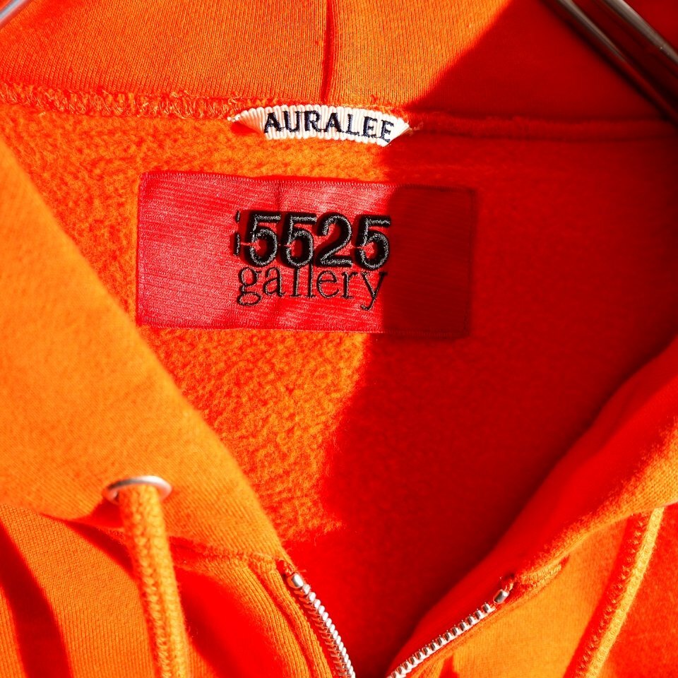 R3839P ▼AURALEE オーラリー × 5525gallery▼ ジップアップパーカー オレンジ 5/XL A20AP01SP 裏起毛スウェット フーディ 秋冬 rb mks_画像4