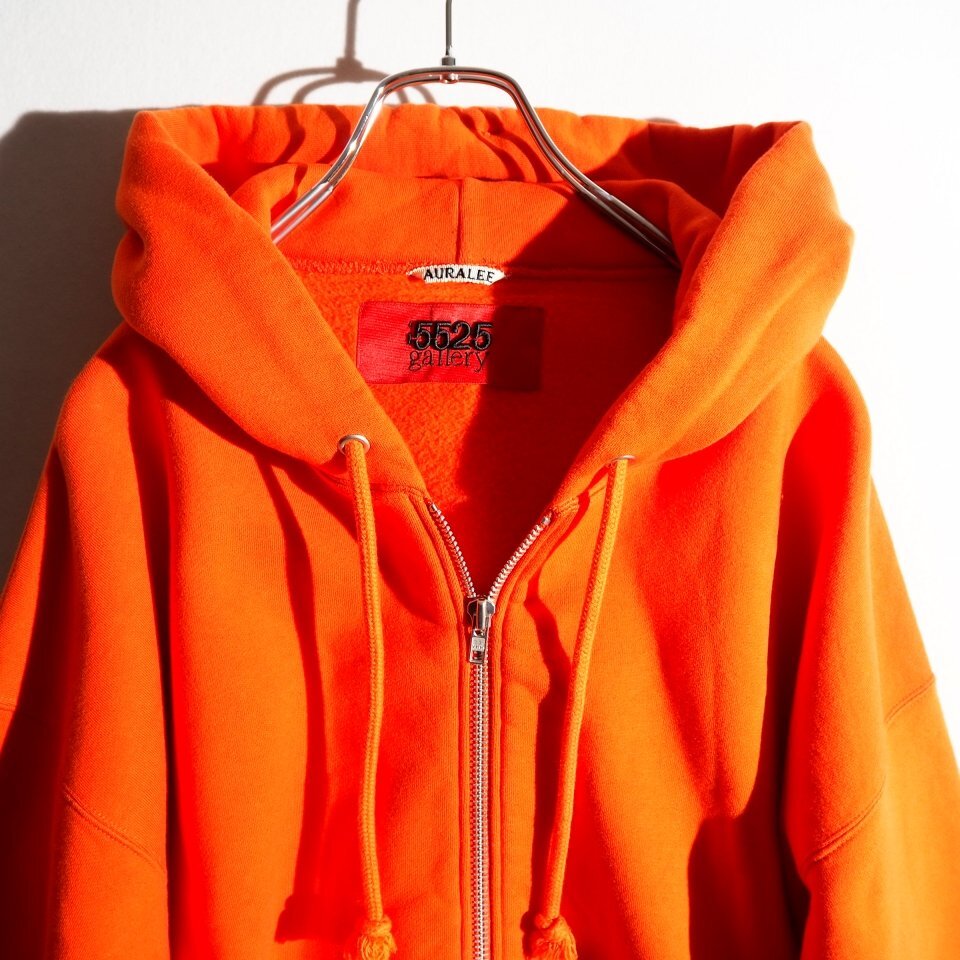 R3839P ▼AURALEE オーラリー × 5525gallery▼ ジップアップパーカー オレンジ 5/XL A20AP01SP 裏起毛スウェット フーディ 秋冬 rb mks_画像2