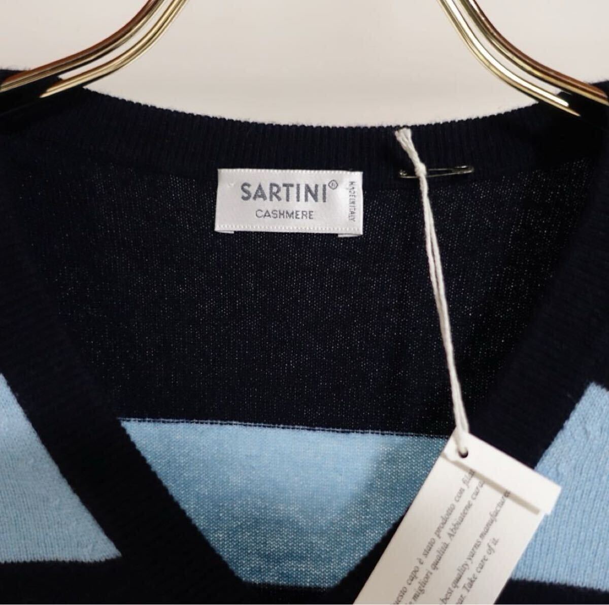 サルティーニ カシミア ボーダー イタリア ビンテージ 50 / cruciani malo ブリオーニ カシミヤ クルチアーニ マーロ フェラガモ_画像4