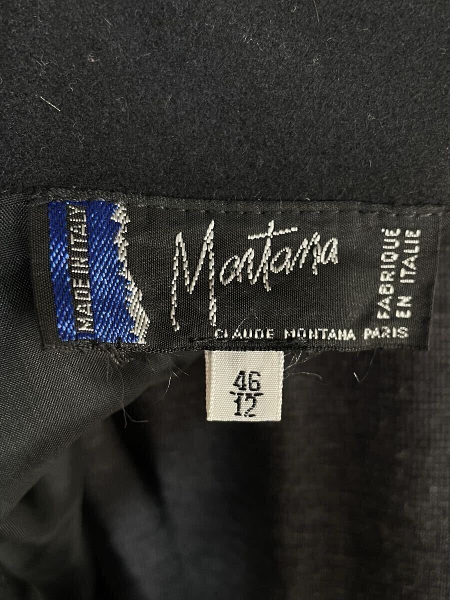 80s 90s クロードモンタナ コート ワンピース ビンテージ アーカイブ フランス イタリア 黒 ブラック_画像5