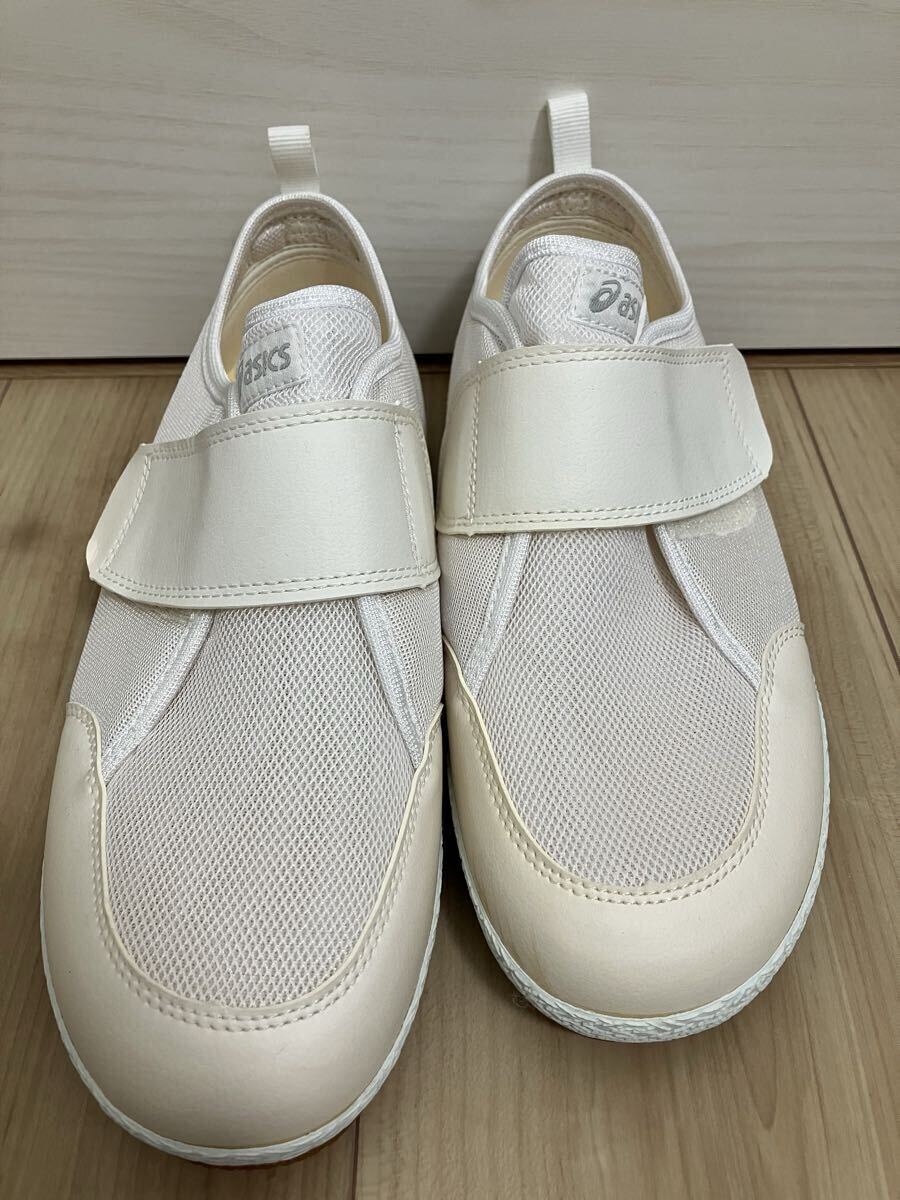 新品!タグ付き!アシックス 上履き 24cm 白☆スクールシューズ asics ホワイト 靴 キッズシューズ_画像1