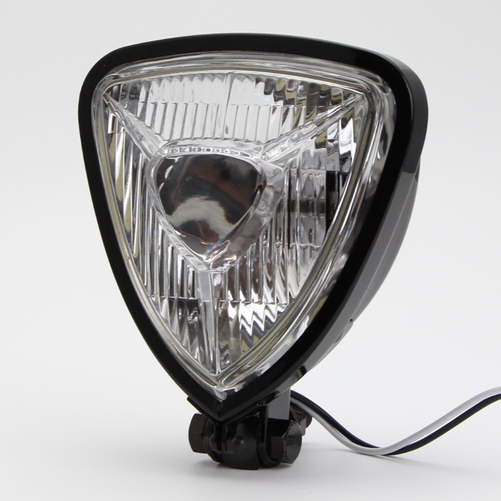 トライアングルライト 薄型 ベイツライト メッキ クリアレンズ ベーツライト カスタム フォグランプ チョッパー ボバー フリスコ_画像1