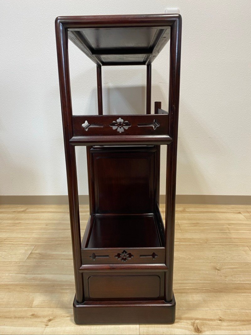 直接引き渡し大歓迎！ 天然木 茶棚 飾り棚 茶箪笥 違い棚 茶道具 盆栽 花道具 インテリア ディスプレイ ☆ちょこオク☆家財便B_画像6