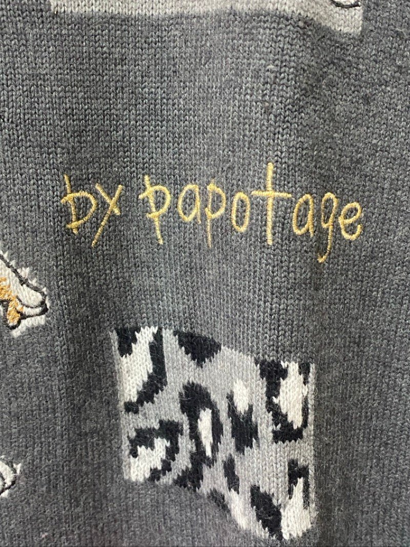 PAPOTAGE パポタージュ Tom and Jerry アンゴラ混 ニット セーター トムとジェリー 古着 ☆ちょこオク☆80_画像5