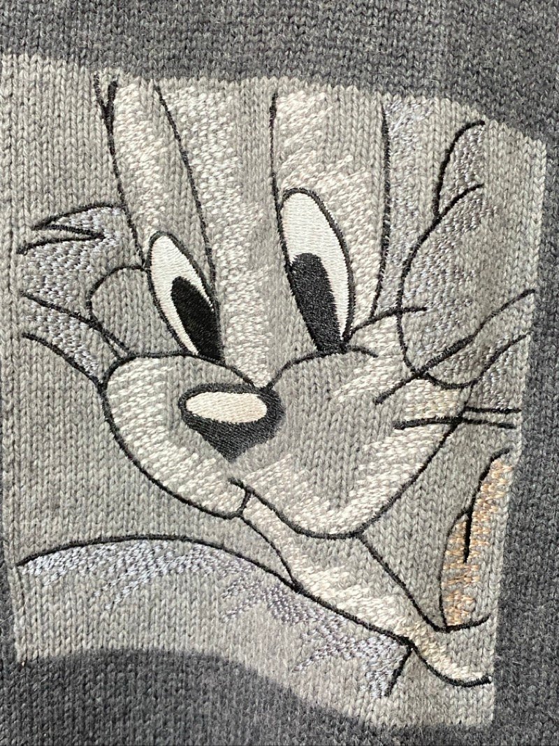 PAPOTAGE パポタージュ Tom and Jerry アンゴラ混 ニット セーター トムとジェリー 古着 ☆ちょこオク☆80_画像3