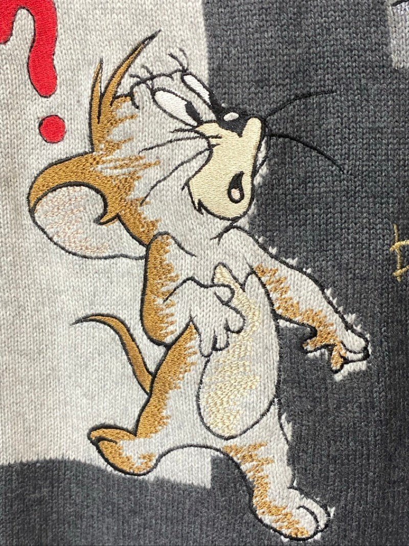 PAPOTAGE パポタージュ Tom and Jerry アンゴラ混 ニット セーター トムとジェリー 古着 ☆ちょこオク☆80_画像4