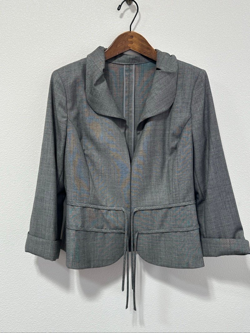 十仁プラザ セットアップ レディース グレー ワンピース ジャケット JujinPlaxaCOUTURE ☆ちょこオク☆服80_画像2