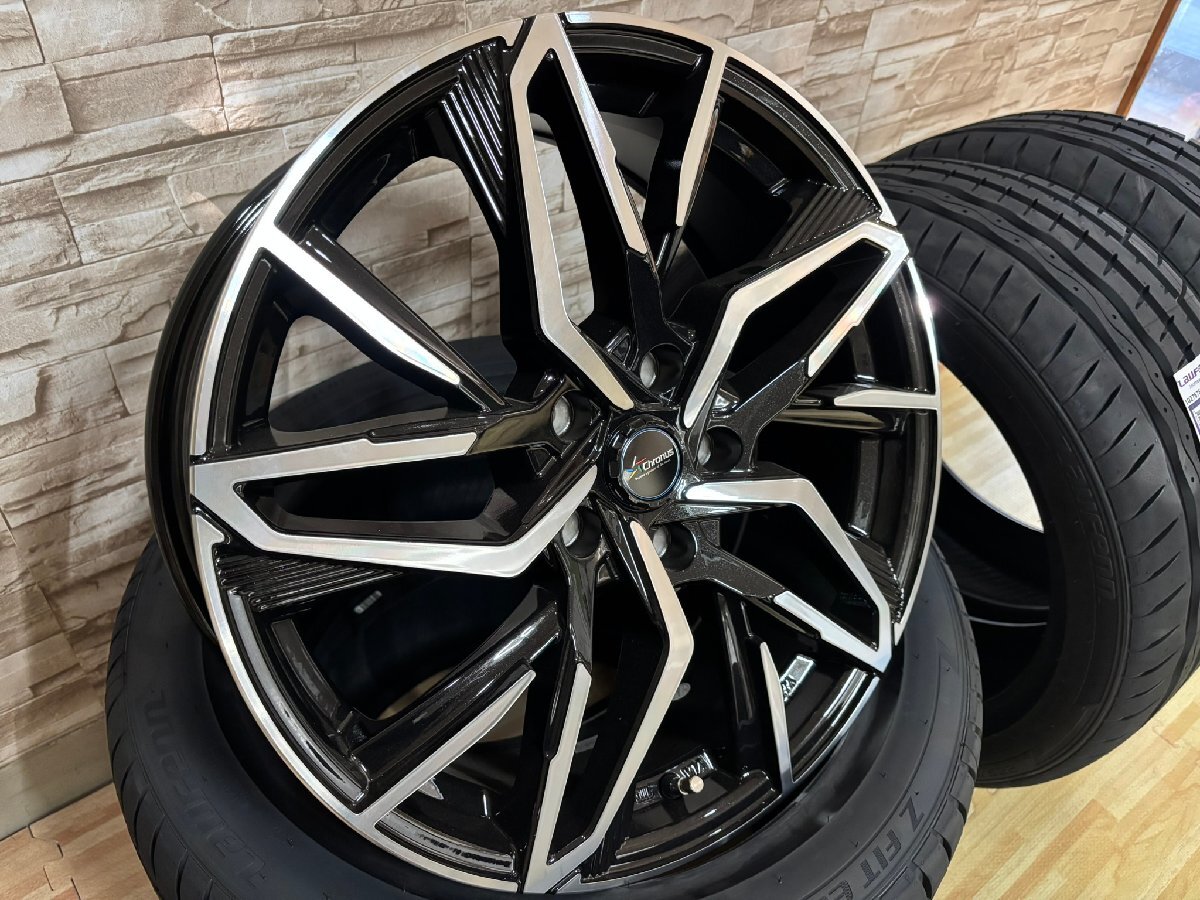 即納 展示品 クロノス CH-112 5H114.3 7J+48 2025年製 225/45R18 HANKOOK Laufenn Z FIT EQ LK03 オデッセイ ヴェゼル エスティマ ジューク_画像3