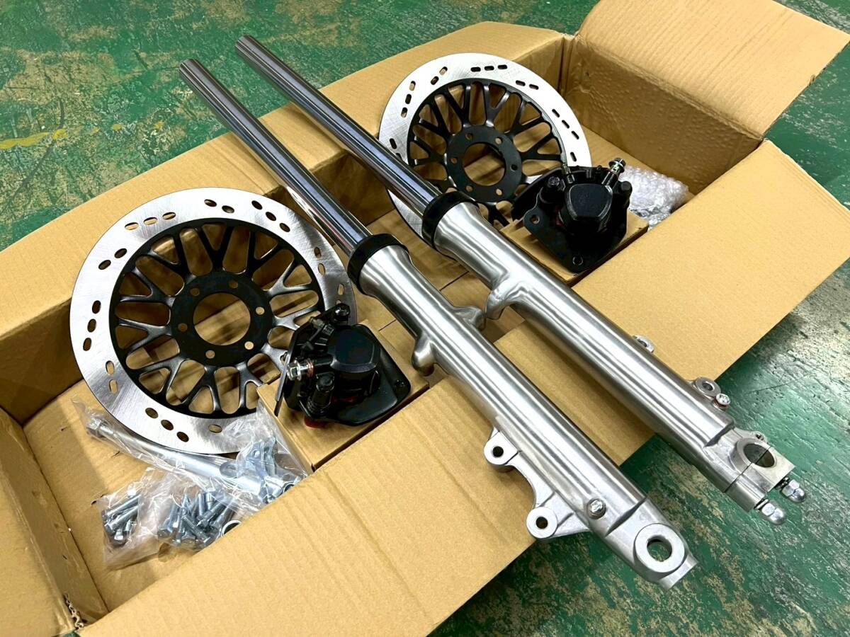 GS400 フロントダブル バフ ノーマルセット / 純正リプロ ダブルディスクGS400E GS400L GT380 GSX400F GSX400E_画像1