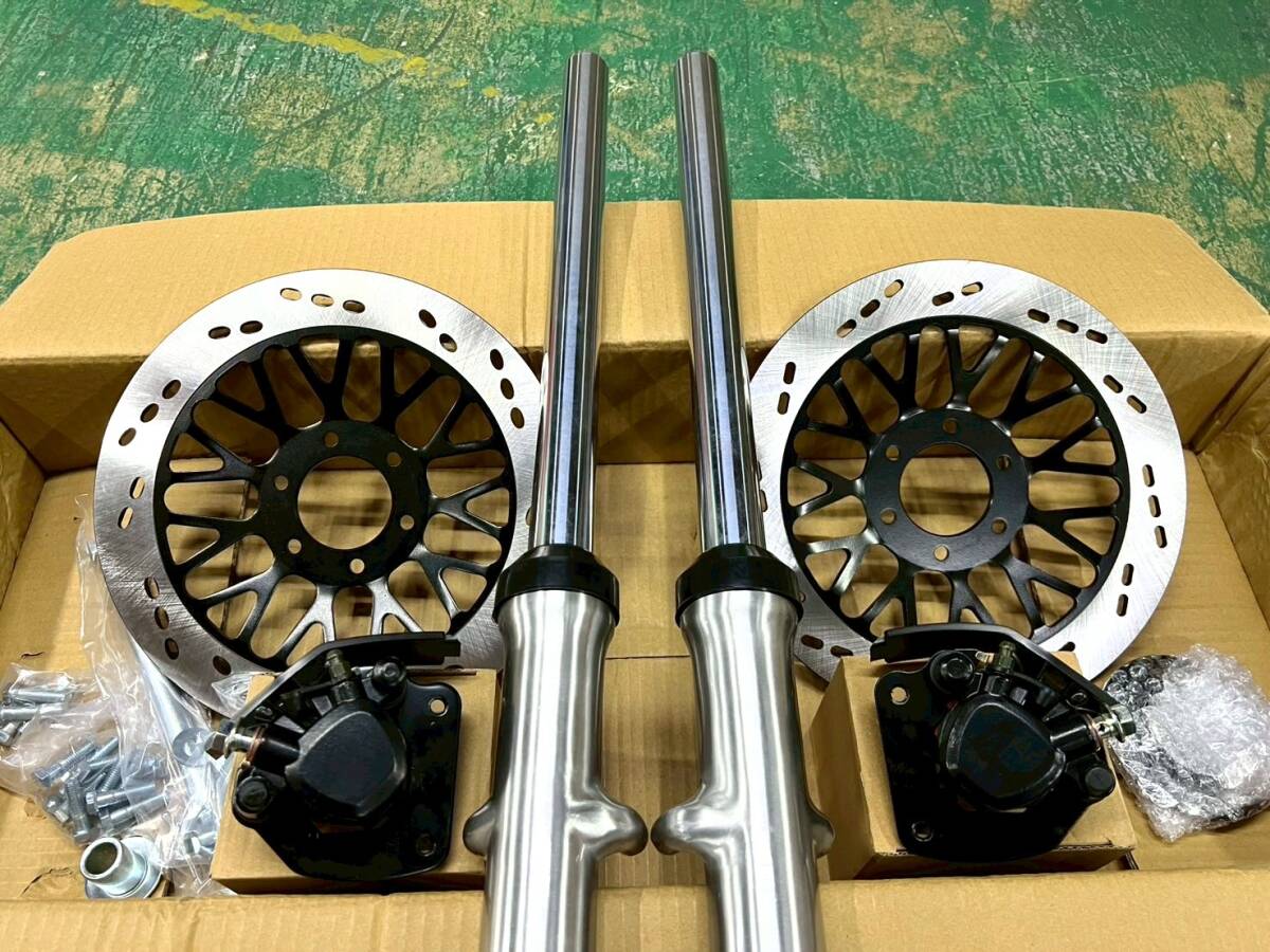 GS400 フロントダブル バフ ノーマルセット / 純正リプロ ダブルディスクGS400E GS400L GT380 GSX400F GSX400E_画像2