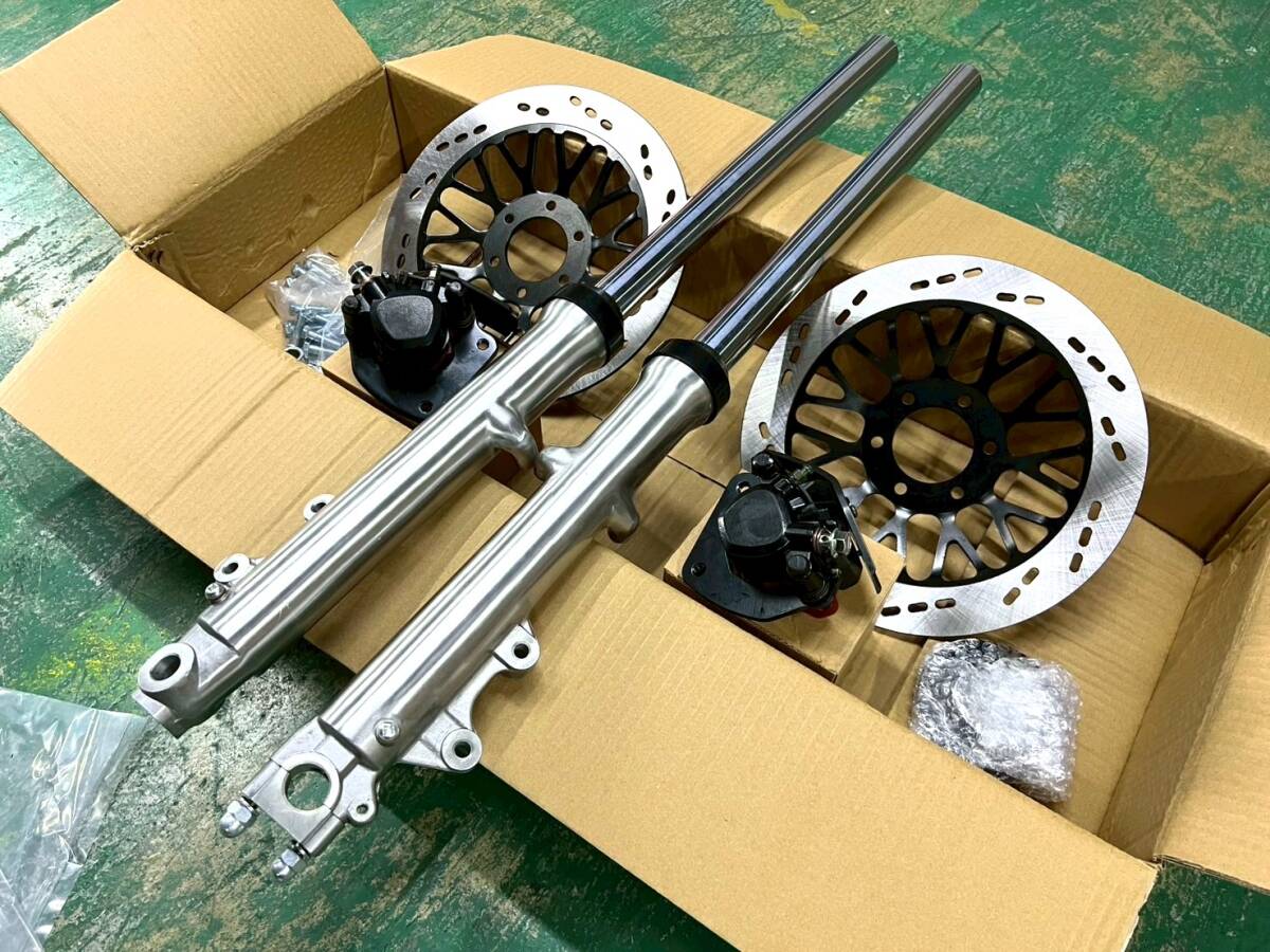 GS400 フロントダブル バフ ノーマルセット / 純正リプロ ダブルディスクGS400E GS400L GT380 GSX400F GSX400E_画像3