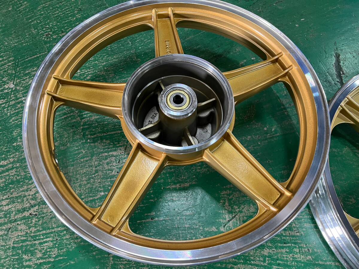 CB400F キャストホイール 5金/前後セットCB400FOUR CB350F CB250T CB400Nダブル対応 当時仕様 セブンスターキャスト BEET メルバ ハヤシ_画像6