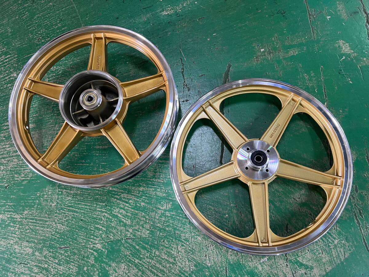 CB400F キャストホイール 5金/前後セットCB400FOUR CB350F CB250T CB400Nダブル対応 当時仕様 セブンスターキャスト BEET メルバ ハヤシ_画像8