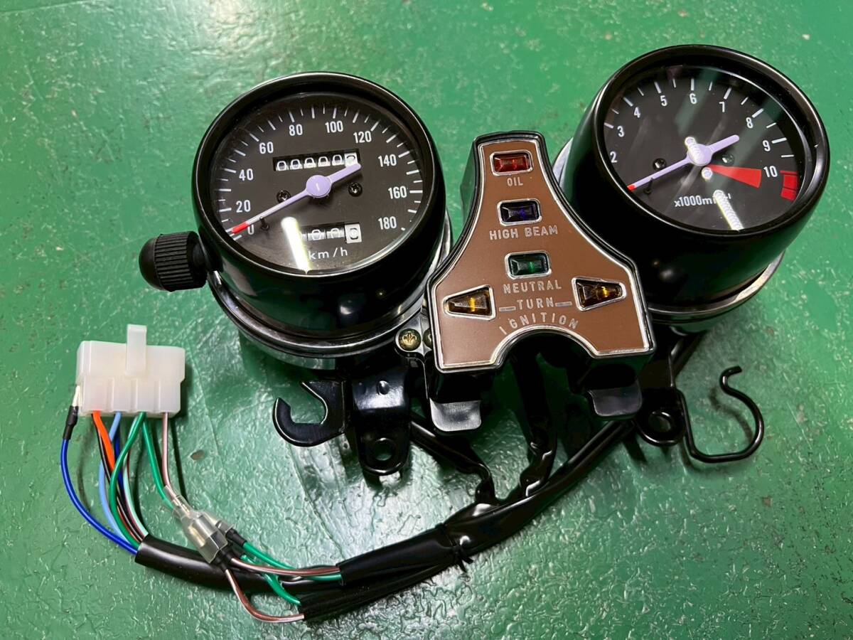 CM400 メーター リプロ/A 当時仕様CM250ホークCB250TスーパーホークCB400TバブCB250N CB350FメーターユニットASSY 純正TYPE CB400F CB400N_画像6