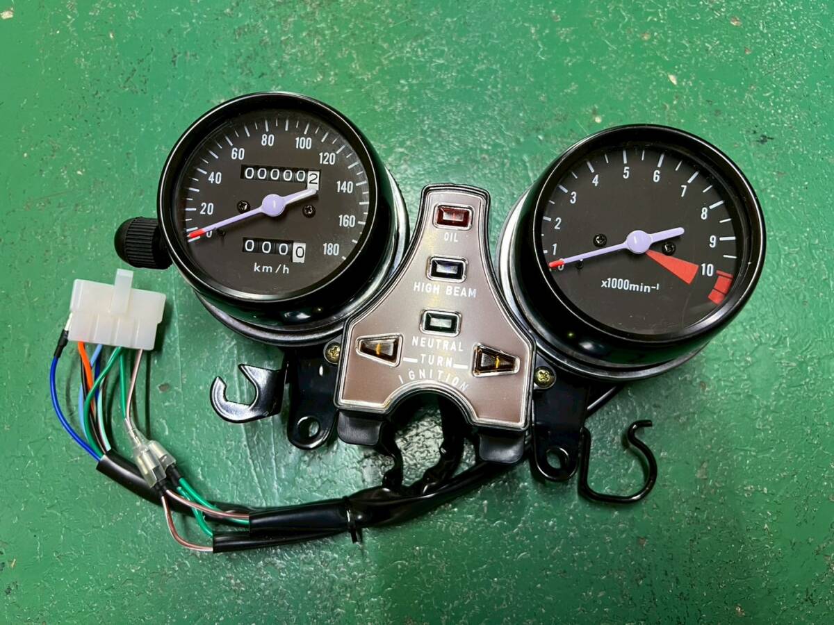 CM400 メーター リプロ/A 当時仕様CM250ホークCB250TスーパーホークCB400TバブCB250N CB350FメーターユニットASSY 純正TYPE CB400F CB400N_画像9