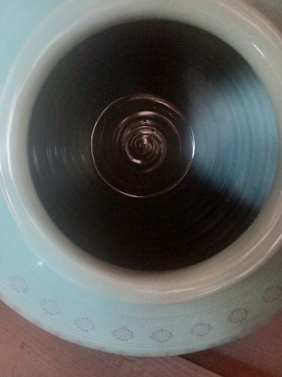 花瓶 花器 陶器 高麗青磁 壺 花入 青磁 インテリア 飾り壺 保管品　昭和レトロ　アンティーク　新品_画像2