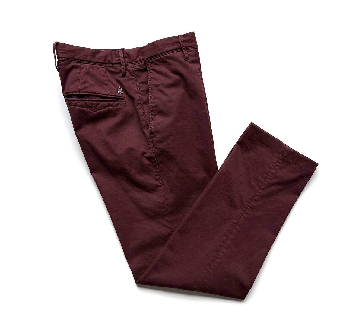 新品 インコテックス スラックス 32 M INCOTEX SLACKS SLIM FIT スリムフィット ボルドー 国内正規品 ルーマニア製_画像1
