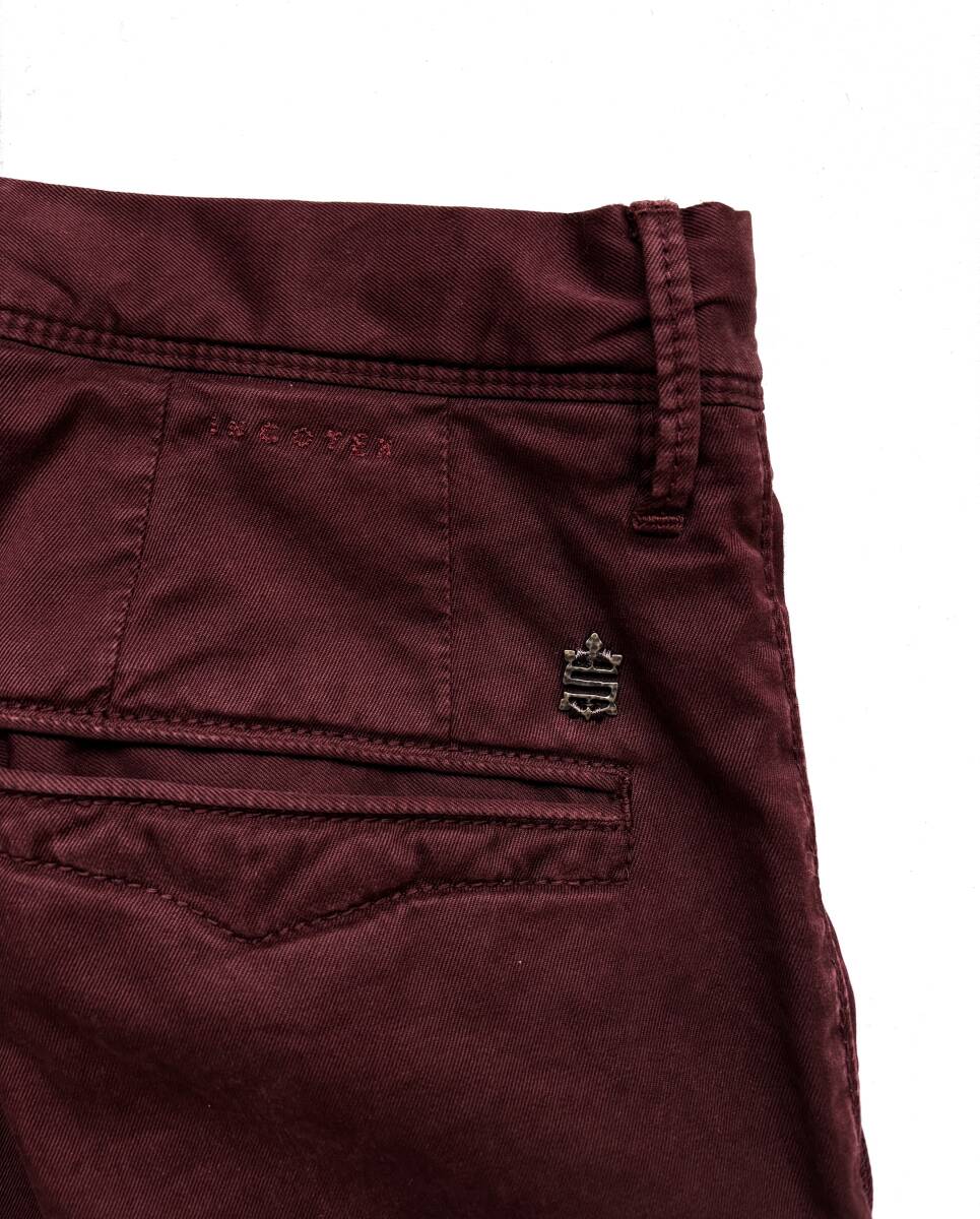 新品 インコテックス スラックス 32 M INCOTEX SLACKS SLIM FIT スリムフィット ボルドー 国内正規品 ルーマニア製_画像7