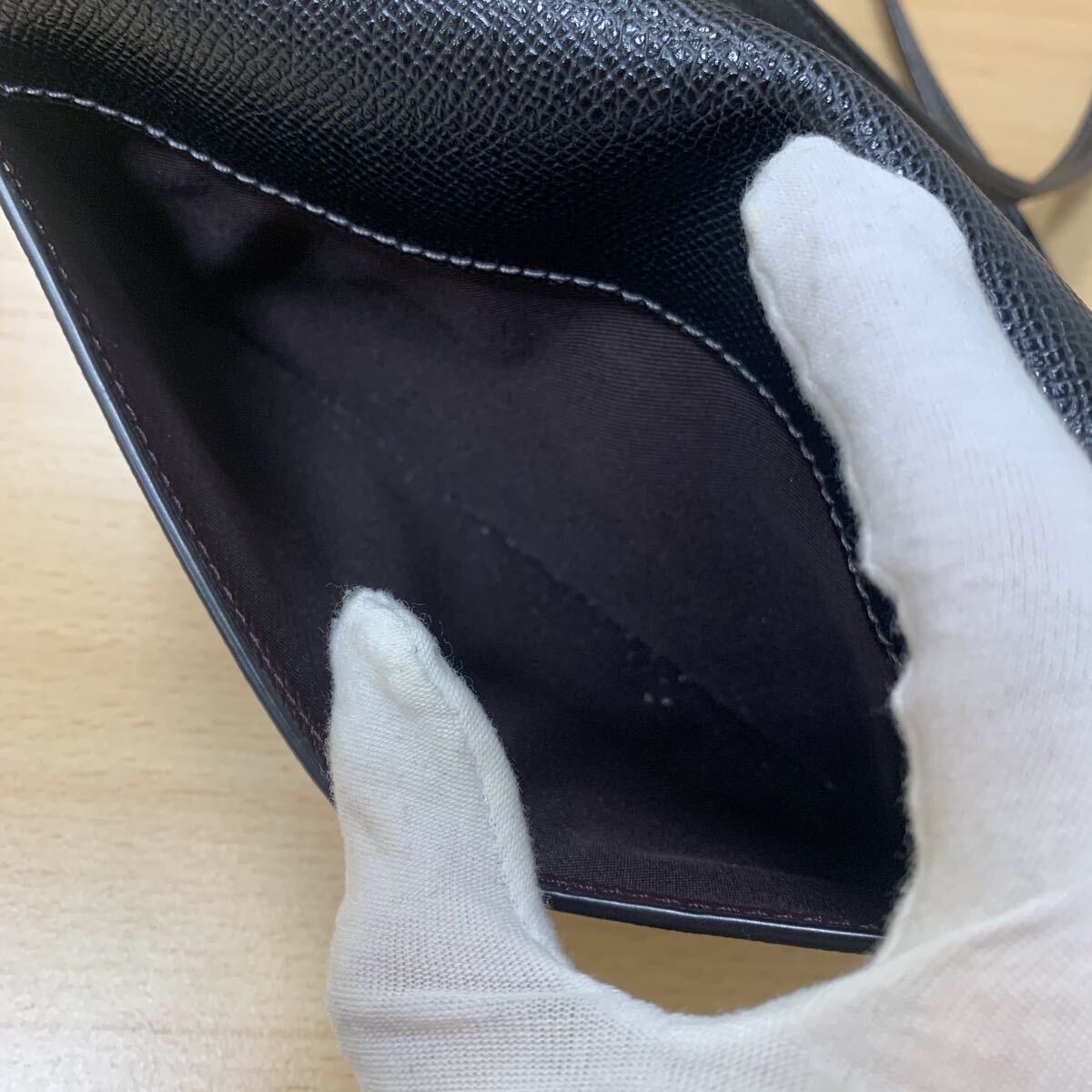 【L17640】美品 COACH コーチ ショルダーウォレット ショルダーバッグ ブラック CX592 クロスボディバッグ クラッチバッグ_画像6