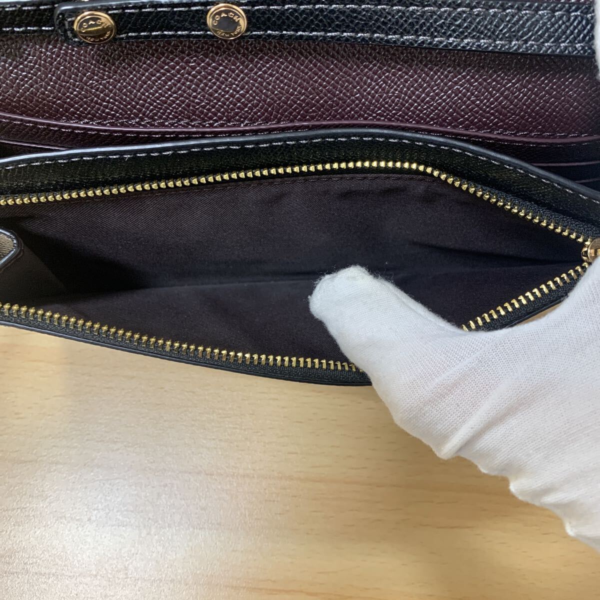 【L17640】美品 COACH コーチ ショルダーウォレット ショルダーバッグ ブラック CX592 クロスボディバッグ クラッチバッグ_画像8