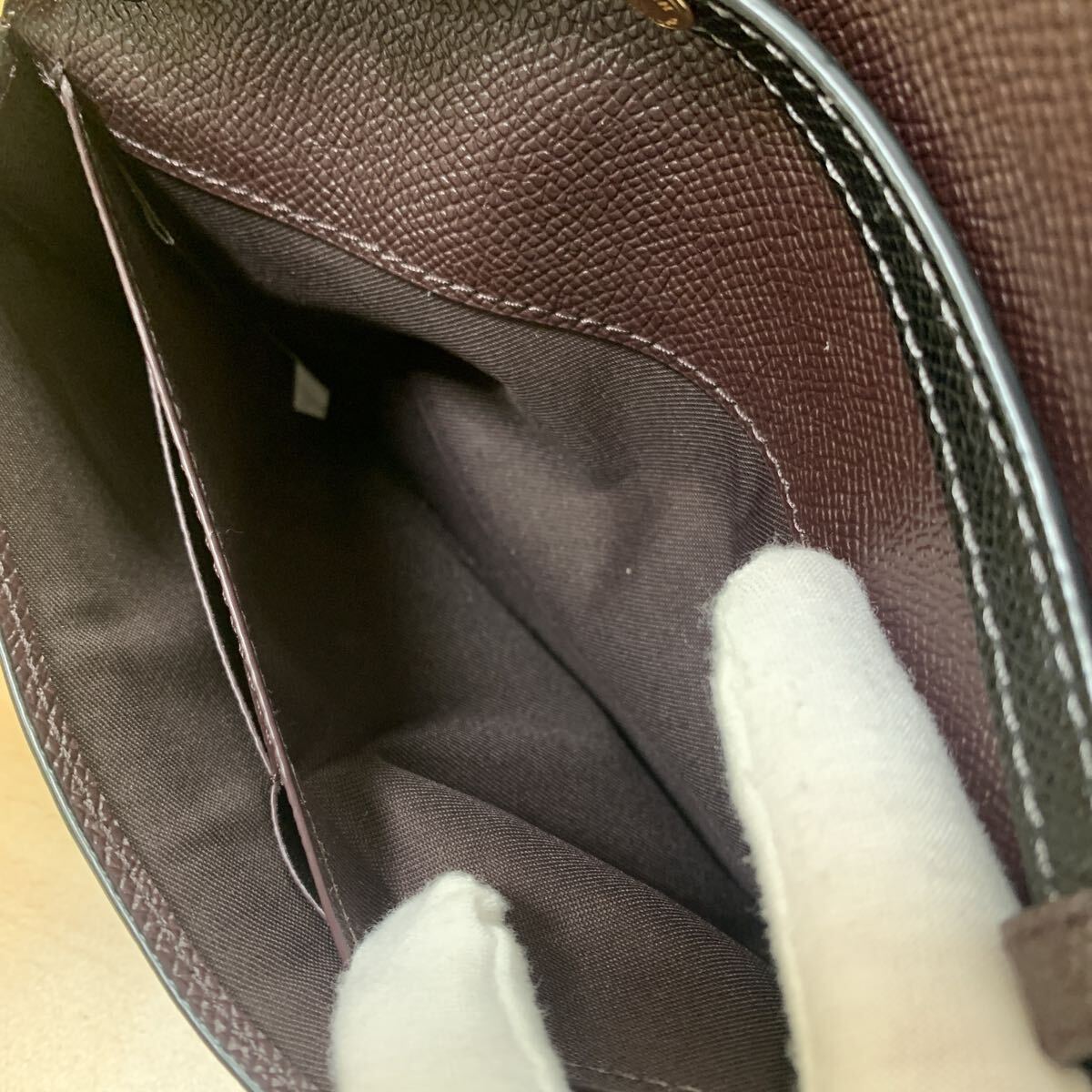 【L17640】美品 COACH コーチ ショルダーウォレット ショルダーバッグ ブラック CX592 クロスボディバッグ クラッチバッグ_画像10