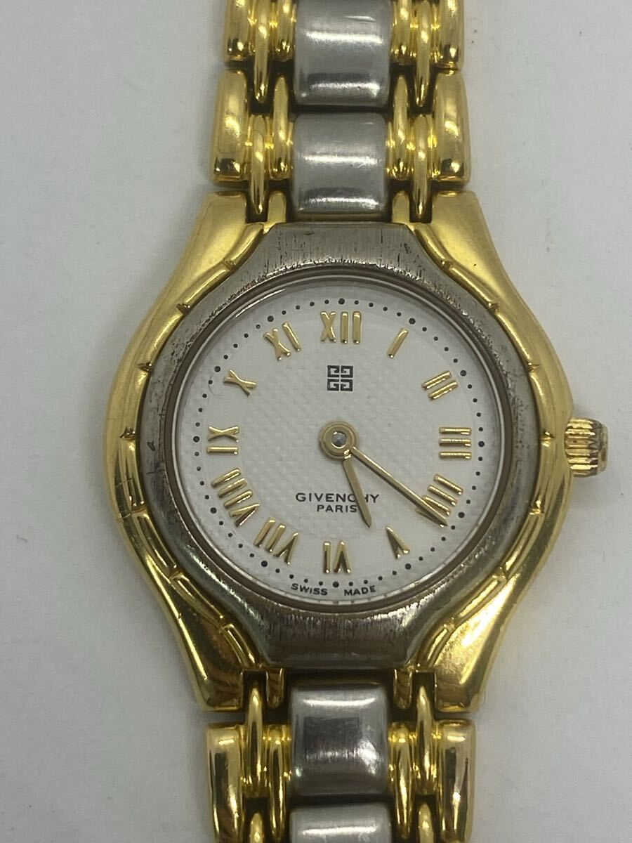 【E/K7016】GIVENCHY ジバンシー REG.MODEL クォーツ 腕時計 稼働品 可動品 ゴールド_画像1