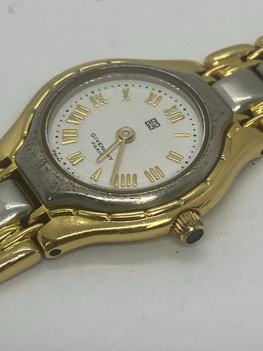 【E/K7016】GIVENCHY ジバンシー REG.MODEL クォーツ 腕時計 稼働品 可動品 ゴールド_画像2