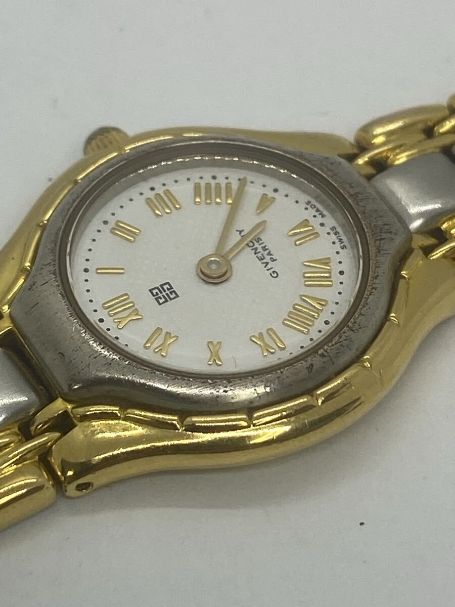 【E/K7016】GIVENCHY ジバンシー REG.MODEL クォーツ 腕時計 稼働品 可動品 ゴールド_画像3