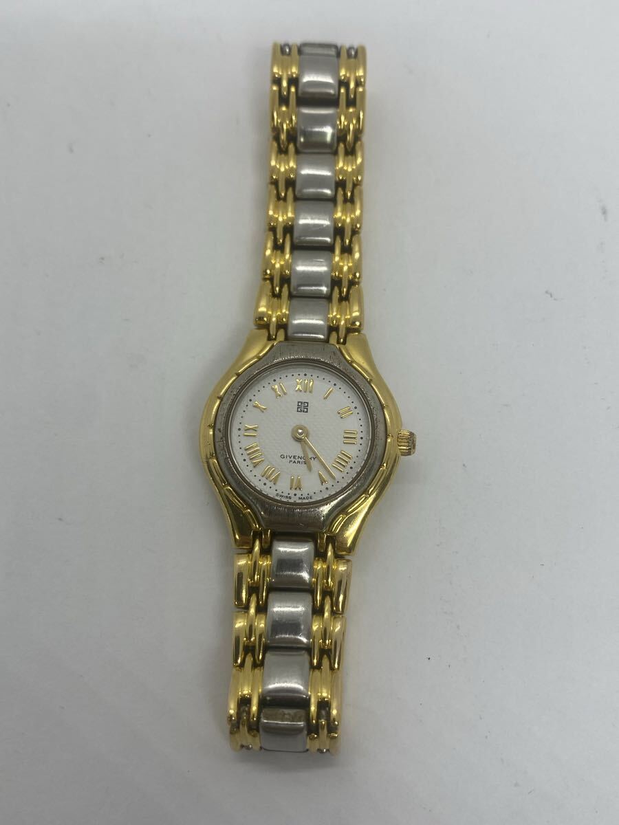 【E/K7016】GIVENCHY ジバンシー REG.MODEL クォーツ 腕時計 稼働品 可動品 ゴールド_画像4