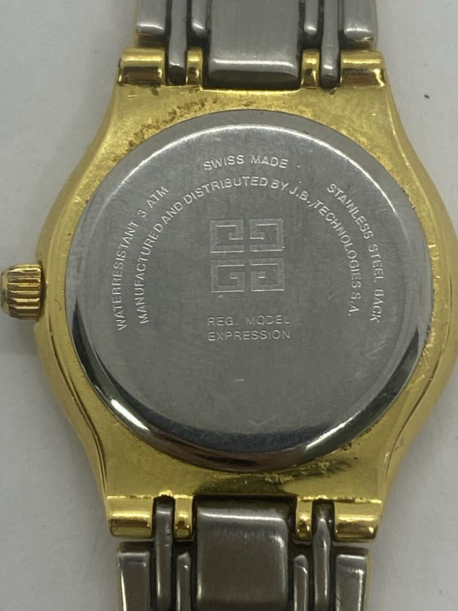 【E/K7016】GIVENCHY ジバンシー REG.MODEL クォーツ 腕時計 稼働品 可動品 ゴールド_画像7