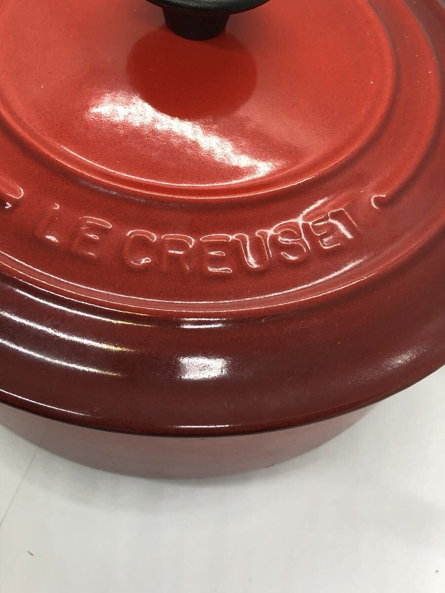 [A/0]LE CREUSETru Crew ze кастрюля с двумя ручками ko раскладушка красный 20cm кухонная утварь 