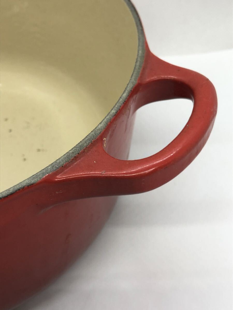 [A/0]LE CREUSETru Crew ze кастрюля с двумя ручками ko раскладушка красный 20cm кухонная утварь 