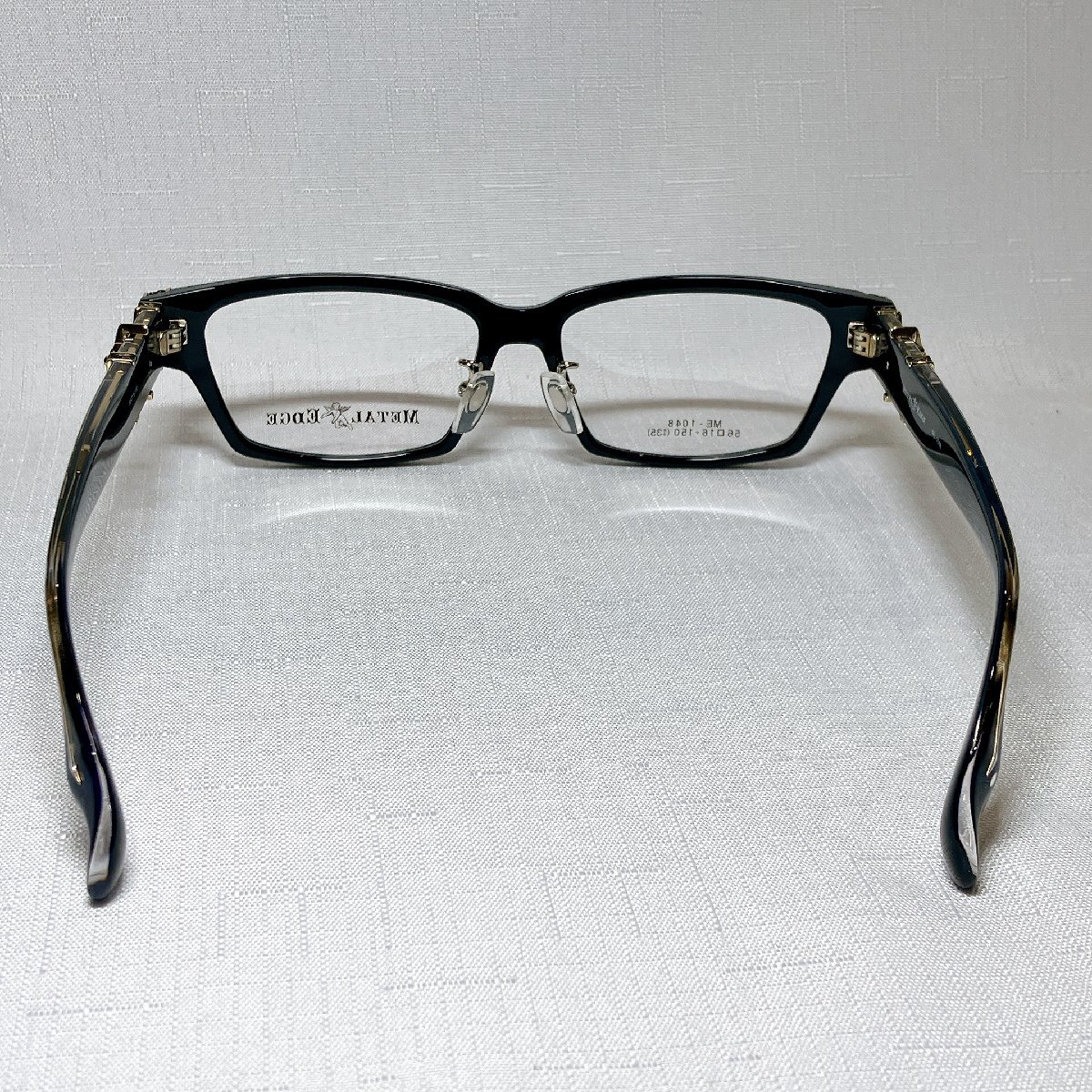 【新品未使用品】METAL EDGE メタルエッジ ME-1048 ネイビー 56サイズ スクエア トライバル模様 クロスモチーフ ワイルド_画像5