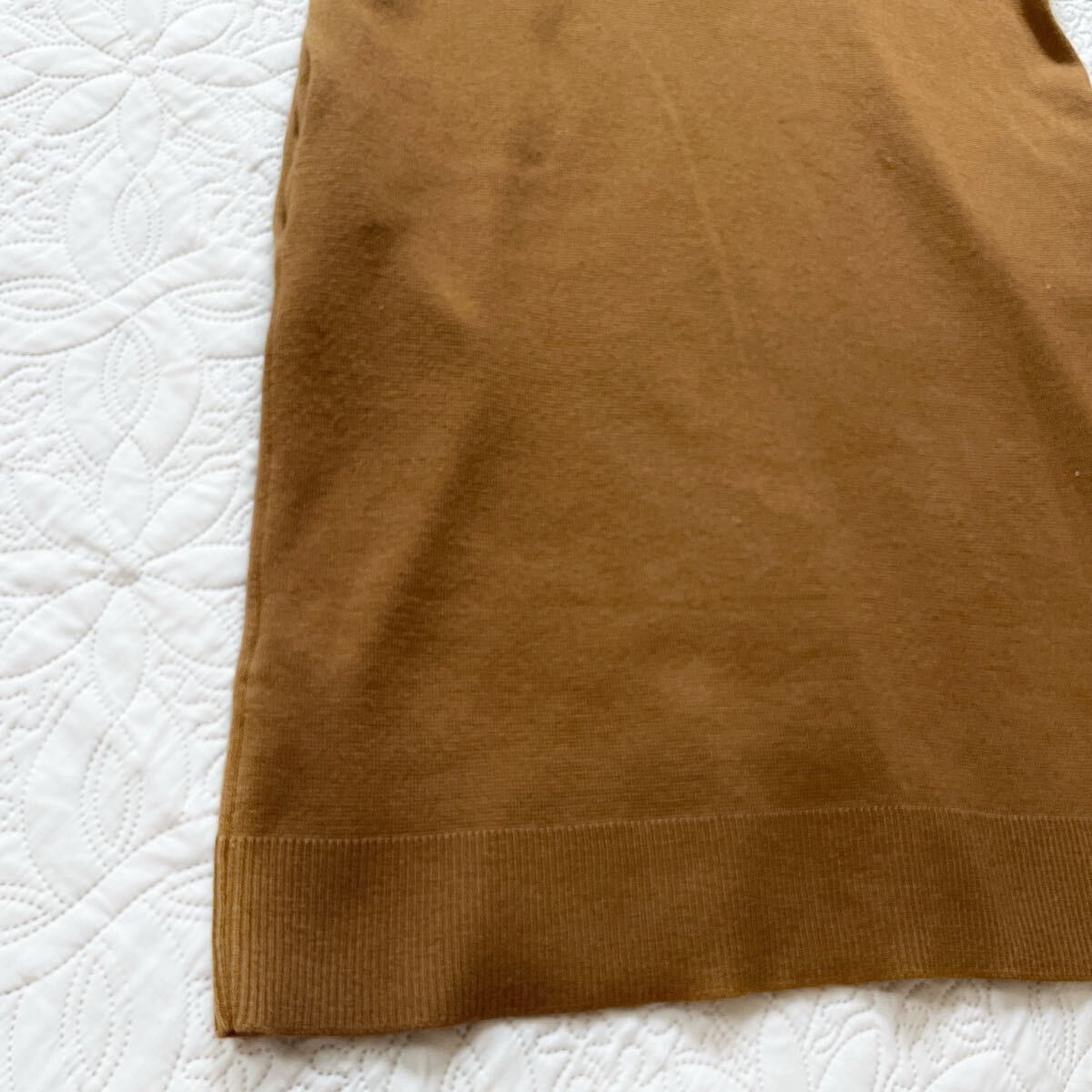 ギャラリービスコンティ　パール　ニットワンピース　ブラウン　大きめ　フード　毛　フリル　リボン　長袖　大きめ_画像9