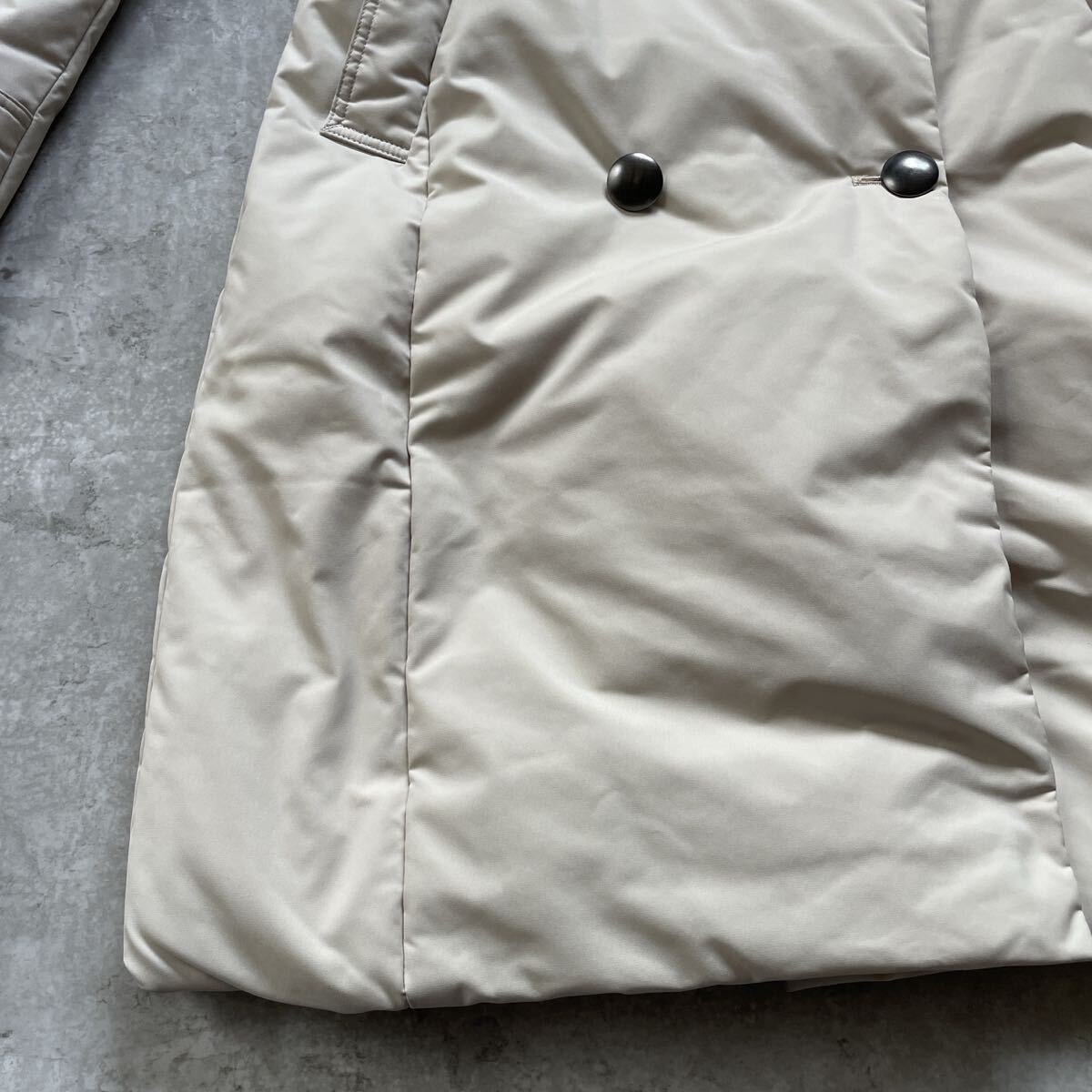 iCB ダウンジャケット　11号　ベージュ　ロング丈　サイズ6 フェザー　アウター　トレンチコート_画像7