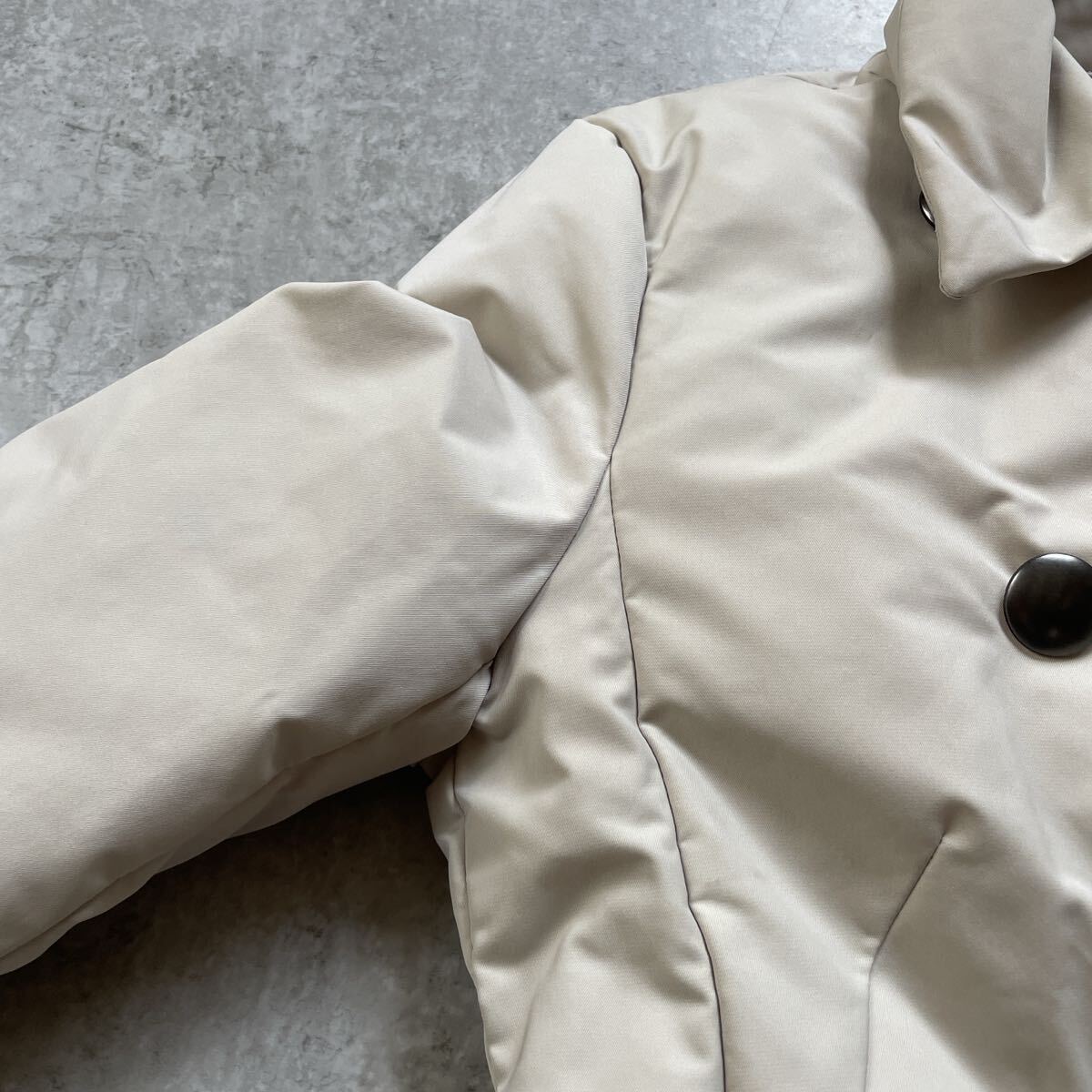 iCB ダウンジャケット　11号　ベージュ　ロング丈　サイズ6 フェザー　アウター　トレンチコート_画像8