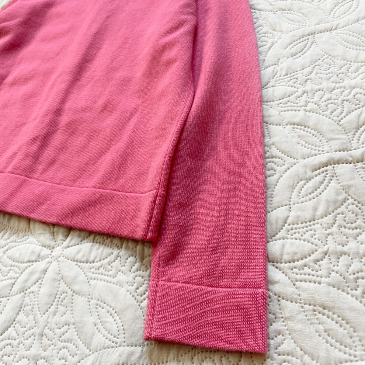 ケイトスペード カーディガン 150 ピンク リボン ビジュー 長袖 ウール混 ビジュー キッズ ガールズ 前開き_画像6