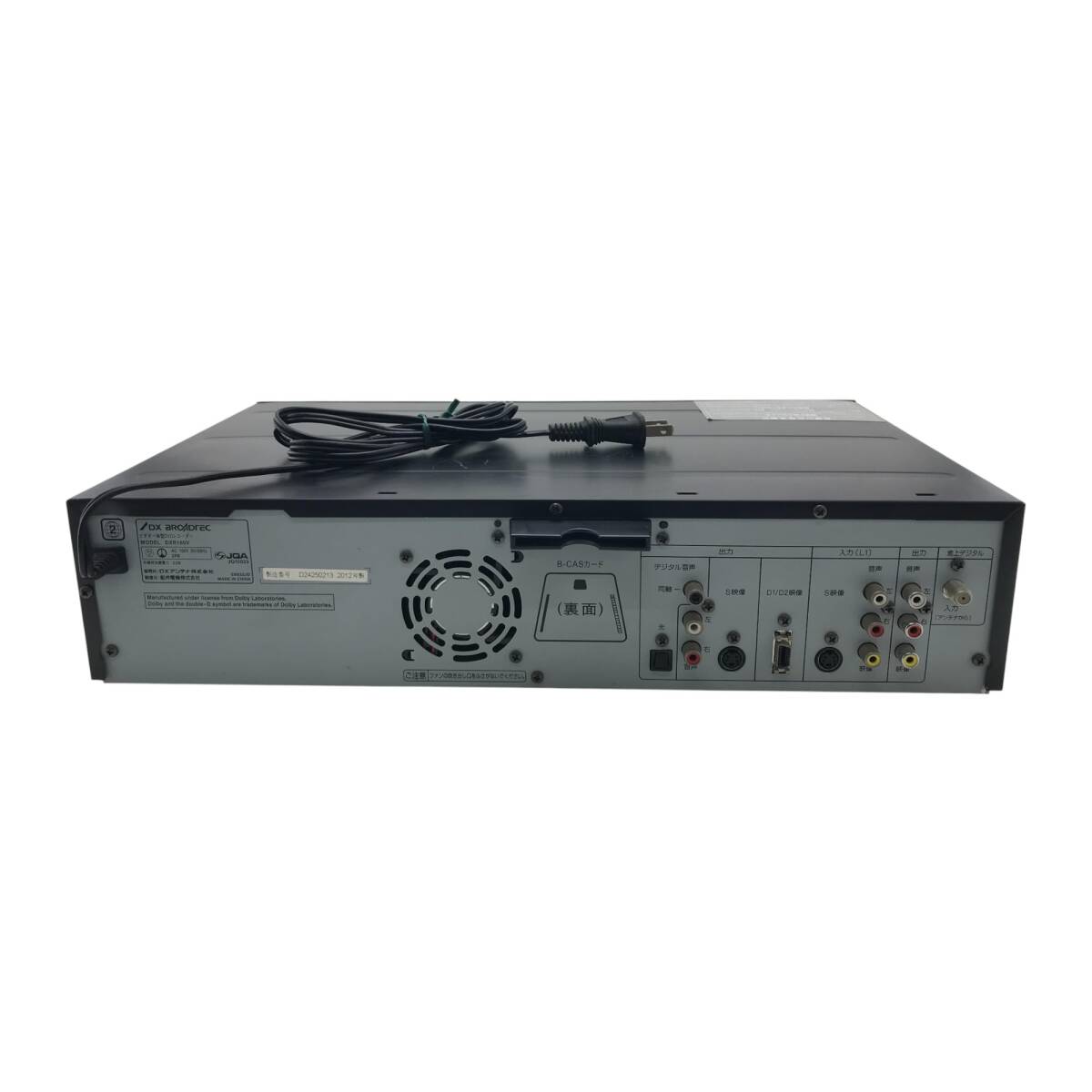 (y-1112-001)DXアンテナ 地上デジタルチューナー内蔵ビデオ一体型DVDレコーダー DXR160V_画像3