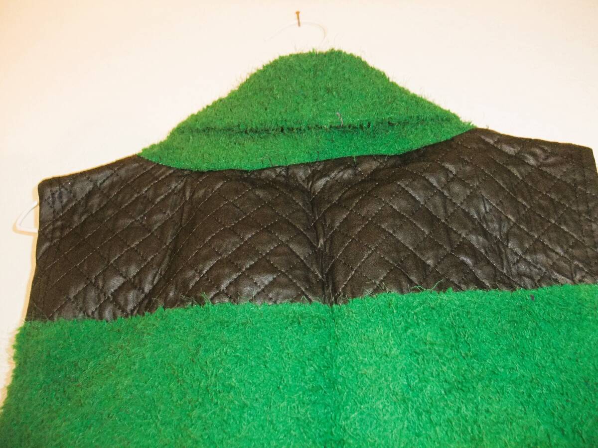 （M L）　グリーン都黒キルティング温か素材チュニックワンピース_画像3