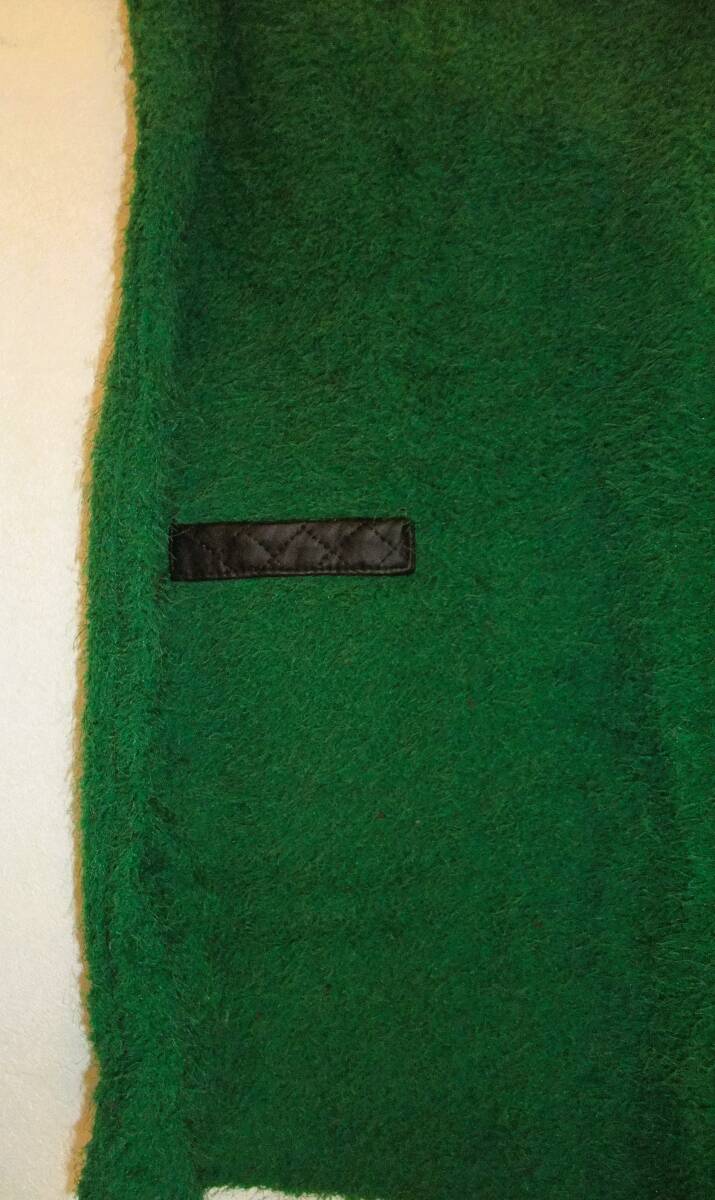 （M L）　グリーン都黒キルティング温か素材チュニックワンピース_画像5