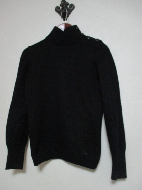 BURBERRY バーバーリー 黒ハイネックニット(USED)110525②si_画像1