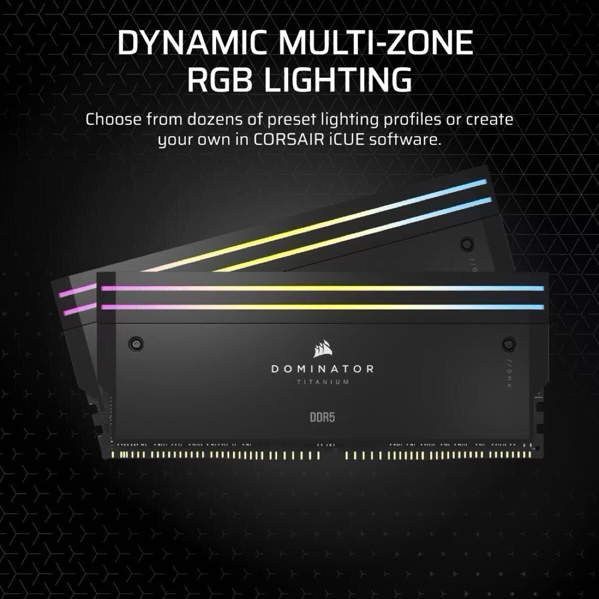 Corsair コルセア DOMINATOR TITANIUM DDR5 Lighting Enhancement Kit Black SKU: CMPLEKIT2 エンハンスメントキット 開封 動作確認のみ_画像3