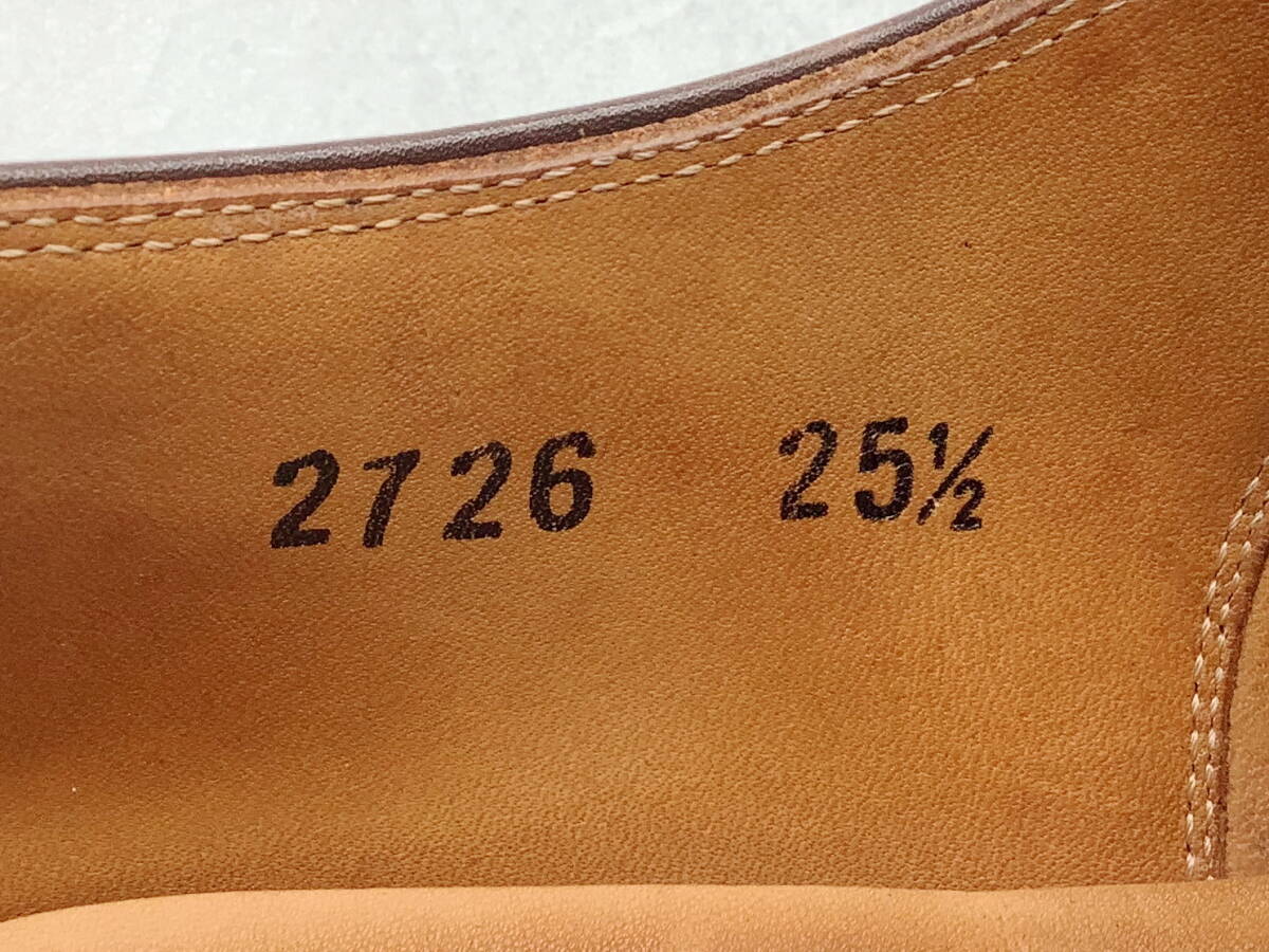 【良品】SCOTCH GRAIN スコッチグレイン ★ シャインオアレイン 内羽ストレートチップドレス グッドイヤー製 Made in Japan 25.5 ★_画像6